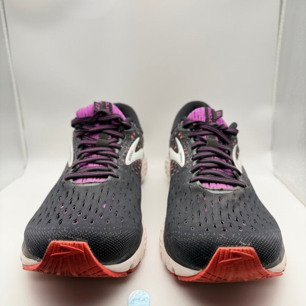 Brooks Glycerin 17 Running Shoes Womens 10.5 Narrow Black Purple Coral Lace Up - Picture 2 of 11